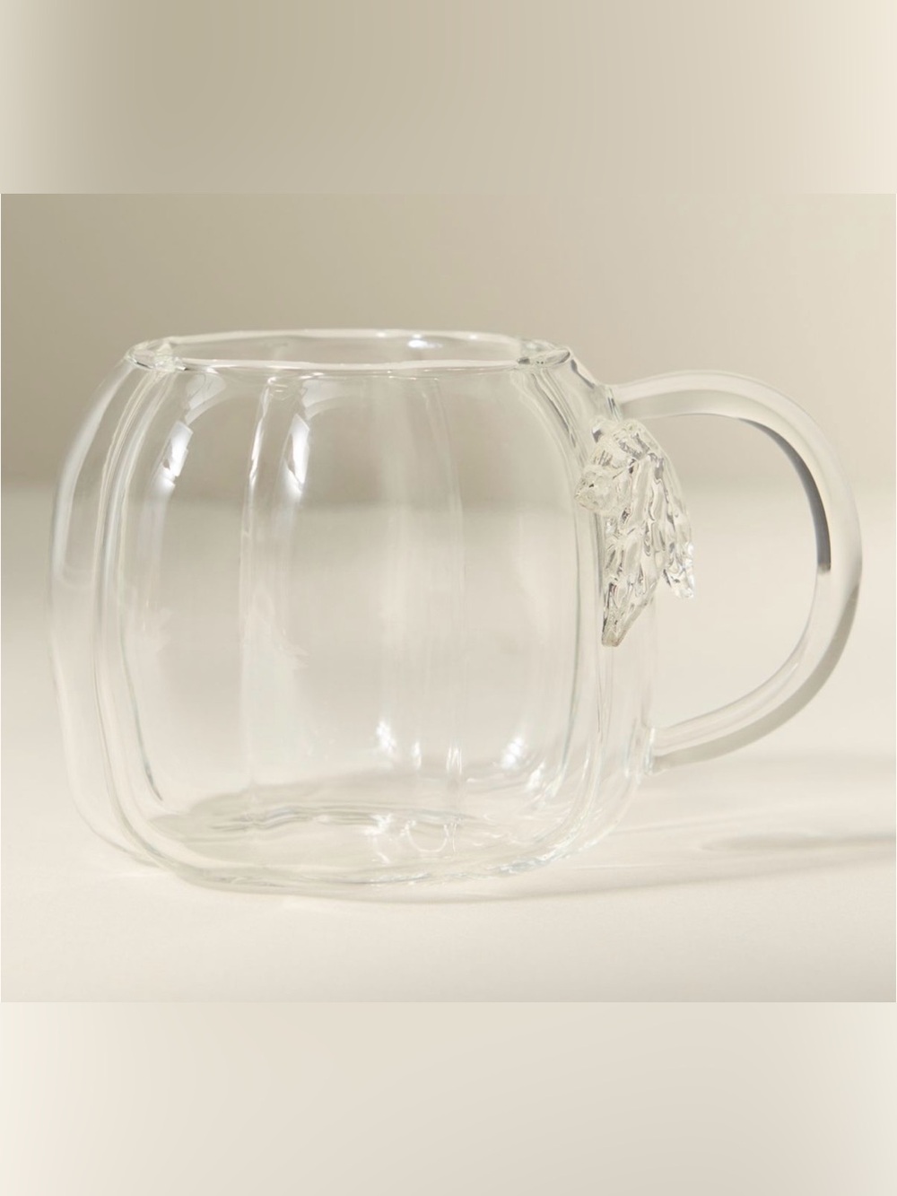 Anthropologie Cindy glass pumpkin mug, NEW!